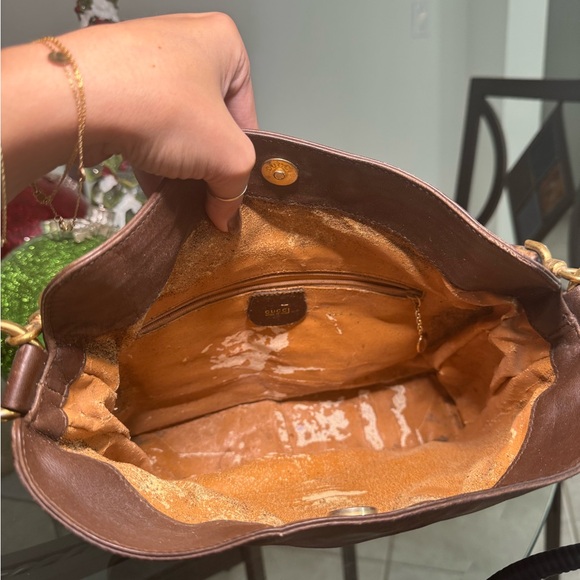 Gucci Leather Handbag with Bamboo Handle - Picture 3 of 5